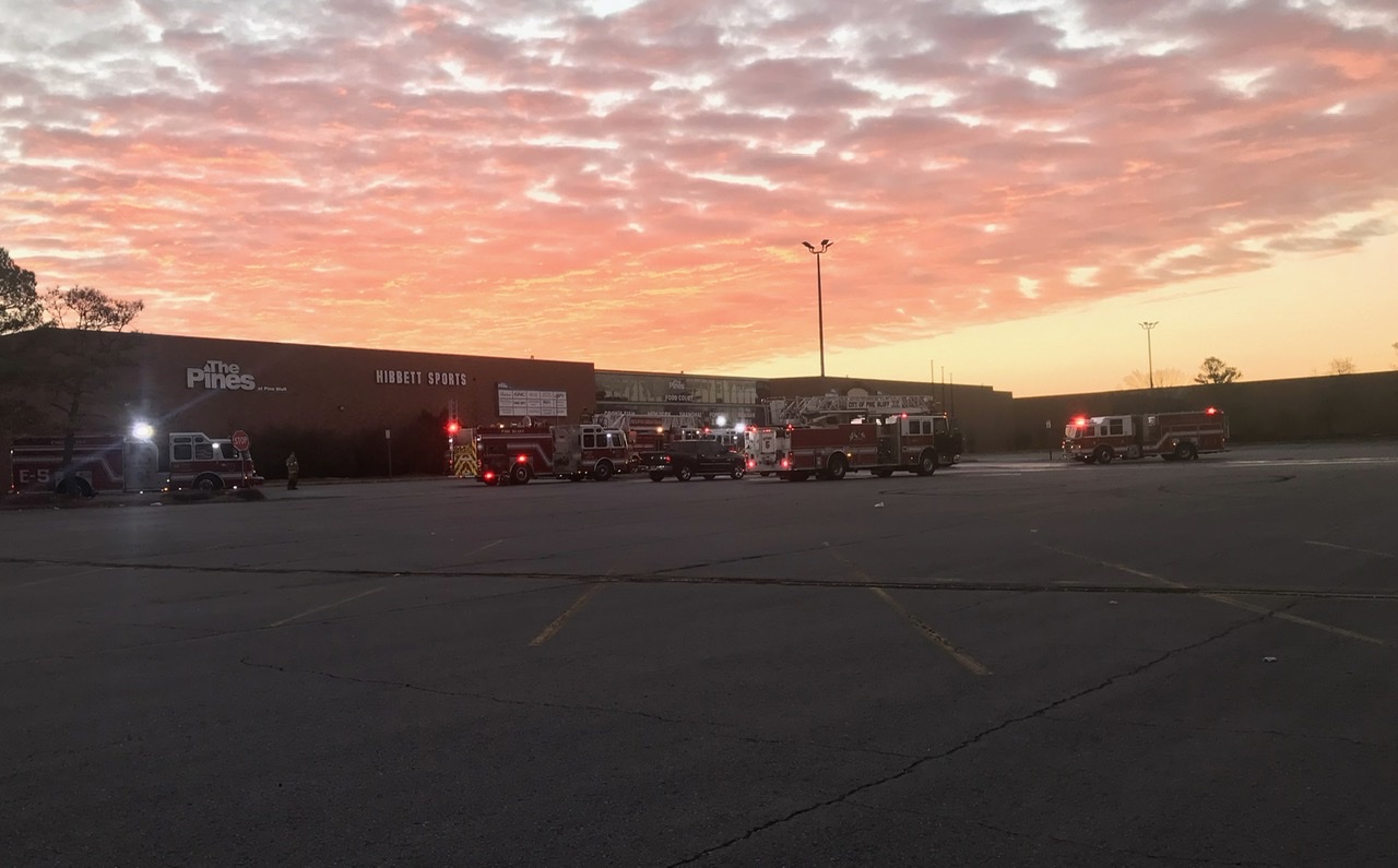 Pines Mall catches fire overnight; Pine Bluff Fire & Emergency Services